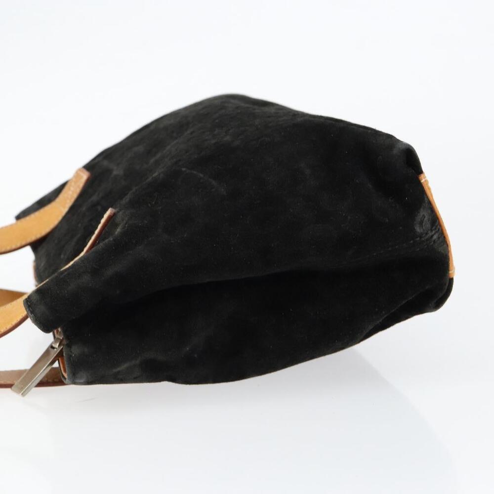 CELINE C Sulky Hand Bag Suede Black Silver Auth 147956 - Picture 4 of 16